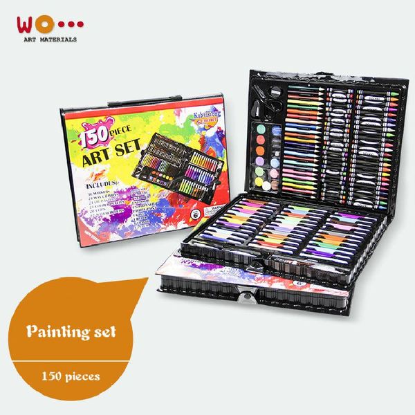 

2020 new children's brush 150 kindergarten color pen oil painting stick multi-functional mark pen watercolor gift box set