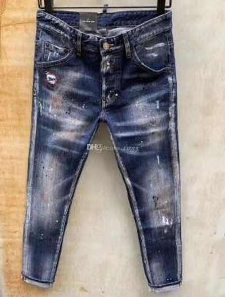 

new style brand men jeans denim jean embroidery tiger pants holes jeans zipper men pants trousers skinny jeans men 001a688#, White