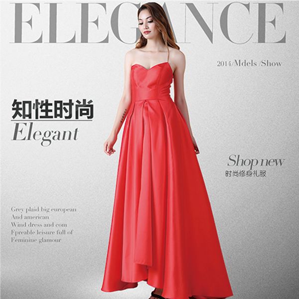 

sleeveless long evening dress luxcury backless prom dresses evening gown mermaid dress for robe soiree and party, Black;red