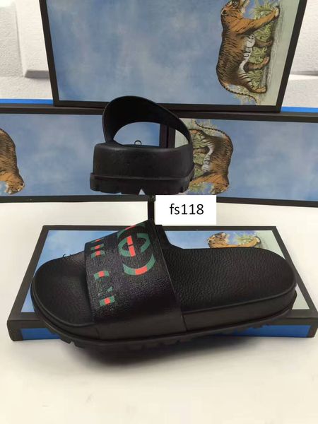 

оригинальная коробка mens casual воздуха пляж слайд сандалии тапочки потертости мода классический сандалии size 39, Black