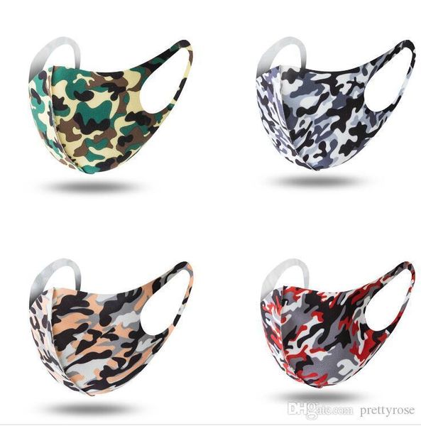

washable reusable anti-dust mouth face masks camouflage sponge mask anti cold mask humanized designer soft 3d camouflage face masks