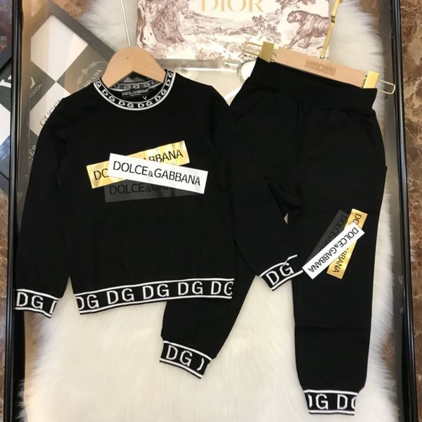 

Kid de igner clothing fall new boy et and girl bodyguard uit ribbon plicing guardrail letter bar uit