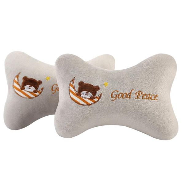 

2pcs neck support driving universal fit soft plush home travel relieve fatigue cartoon cute car headrest office ergonomics