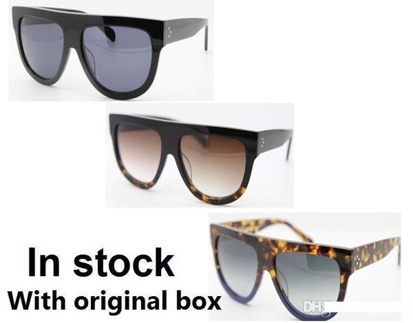 

2020 brand designer audrey 41026 shadow fu9dv women sunglasses 6 color with retail cases and box, White;black
