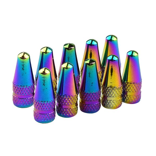 

improved air loss tire valve caps for motorcycles bicycles car, 10 pieces