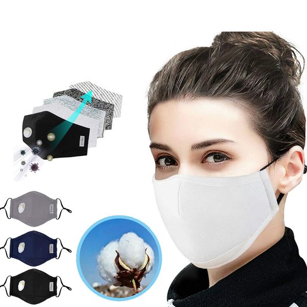 

washable cotton breath valve pm2.5 mouth mask anti-dust activated carbon filter respirator mouth-muffle