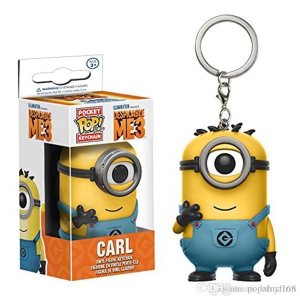 

t17 popotoyfirm funko rick and morty despicable me 3 minions agnes pop pocket keychains action figure movie accessories key chian keychain