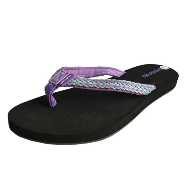 

casual comfortable women summer slippers size 36-41 new lady fashion flip flops slip-on shoes blue purple colors, Black