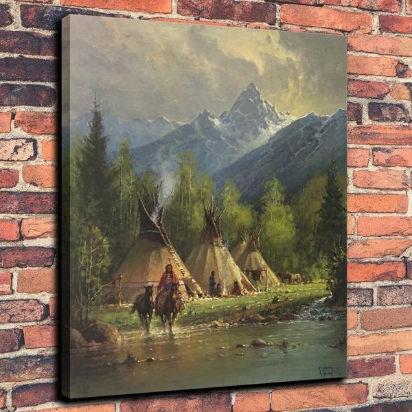 

Teton Valley Horse Tent Home Home Decor Handcrafts /HD Print Oil Painting On Canvas Wall Art Canvas Pictures 191103