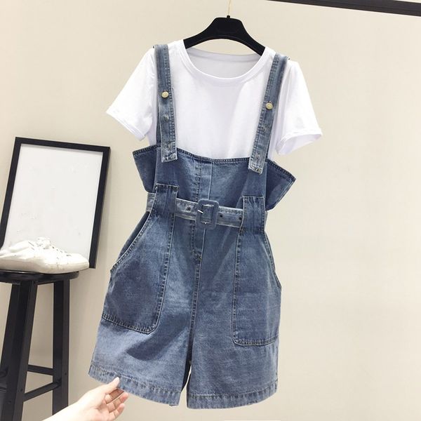 

summer denim overalls short jumpsuit romper women jeans playsuits female casual shorts rompers, Black;white