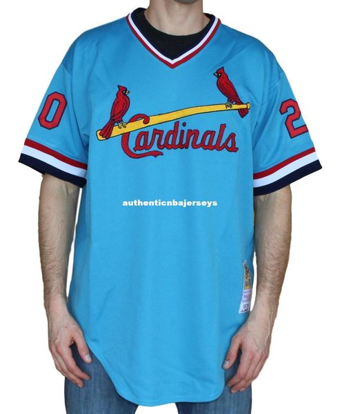 

lou brock st. louis #20 mitchell & ness retro 1979 jersey, Black;blue