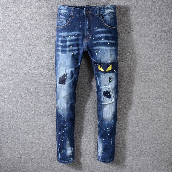 

2019 new men jean fa hion men de igner jean ca ual pant loo e trou er de igner jean ize 28 40 hipping