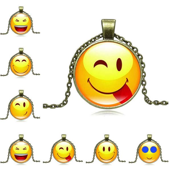 

funny expression time gemstone necklace european and american jewelry sweater chain dan456 mix order pendant necklaces, Silver