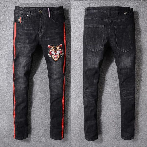 

2020 mens designer jeans men hip-hop biker jeans striped cotton denim men s luxury designer denim jeans men overalls mens joggers, Blue