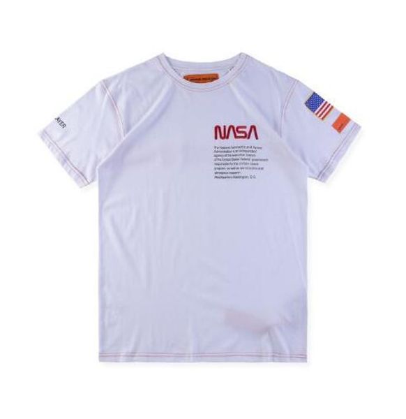

Heron Preston x NASA Printed T-shirts Summer Male Female Tees HiP Hop Short Sleeved Crew Neck Tops