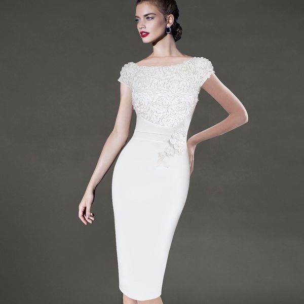 

women clothing bodycon dress womens elegant floral applique special occasion bridesmaid mother of a line bride pencil 1073 drop shipping, Black;gray