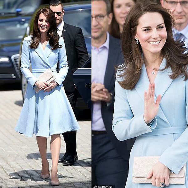 

kate middleton midi coat autumn new women's fashion party work vintage elegant chic lapel long sleeve jacket dress, Tan;black