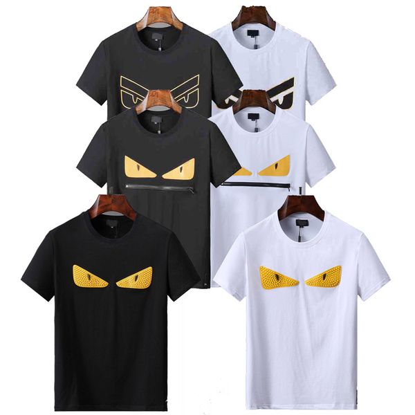 

2019 новый модный бренд дизайнер футболка хип-хоп белый мужская одежда повседневная футболки для мужчин с буквами печатных футболка размер m, White;black