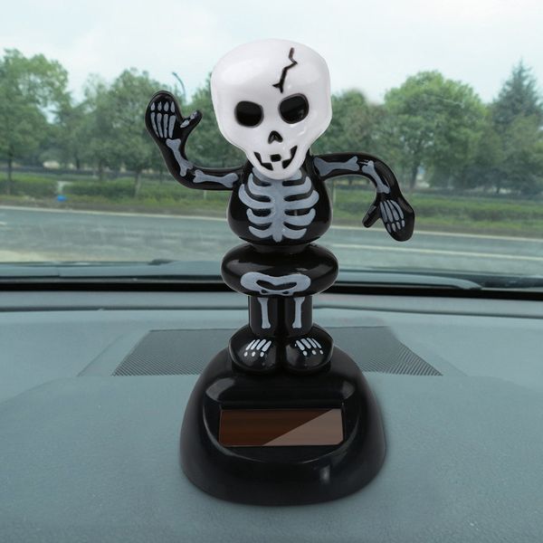 

10*6cm solar powered dancing halloween swinging animated bobble dancer toy car decor swing automaticly toy #p10