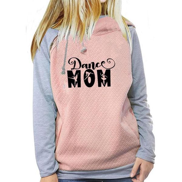 

for women dance mom letters print zipper decoration sweatshirt femmes sweatshirts kawaii print thick cotton clothings, Black
