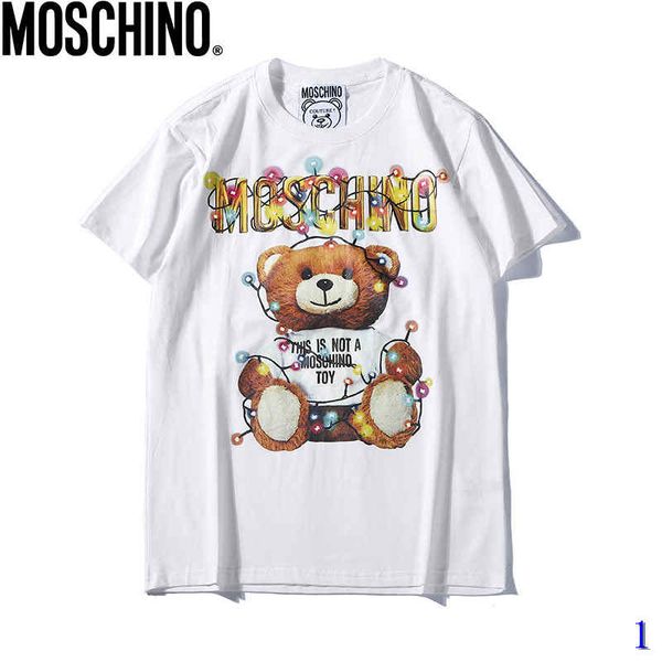 

mens designer t shirt brand fashion tees breathable loose shorts sleeves bear pattern letter print luxury t shirts1, White;black