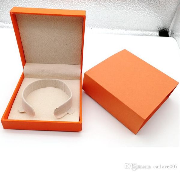 

2019 new fashion brand h bracelet package box set original handbag and velet bag jewelry gift orange box, Black;white