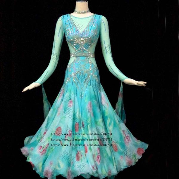 

ballroom competition dance dresses women 2019 new design flower dance skirt elegant standard ballroom dress, Black;red