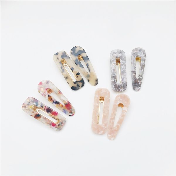 

new arrival korean trendy acrylic hair clips for women elegant hairpin colorful hollow out barrettes hair accessories sale