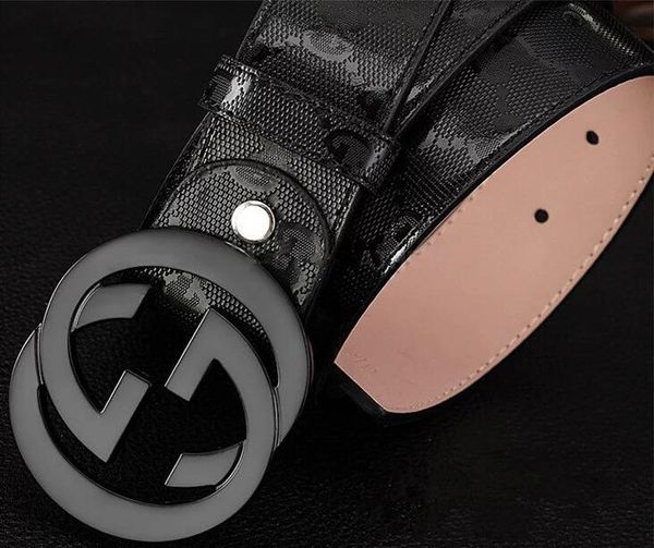 

5367 brand men belt 100 leather belt mooth buckle women and men genuine leather de igner belt 5517 for men 105cm 125cm