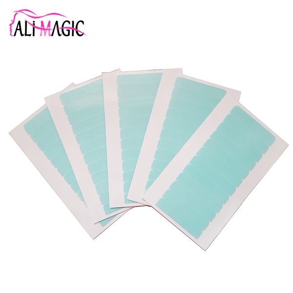 

5x12pcs extraordinarily waterproof double side adhesive tape for skin weft hair extension tapes wig hairpiece high quality, Black;brown