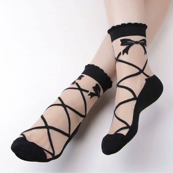 

aprilgrass бренд-дизайнер 20 пар / лот женская вышивка экипаж шелковые носки хлопок красочные тонкие женские носки для женщин бесплатная дос, Black;white