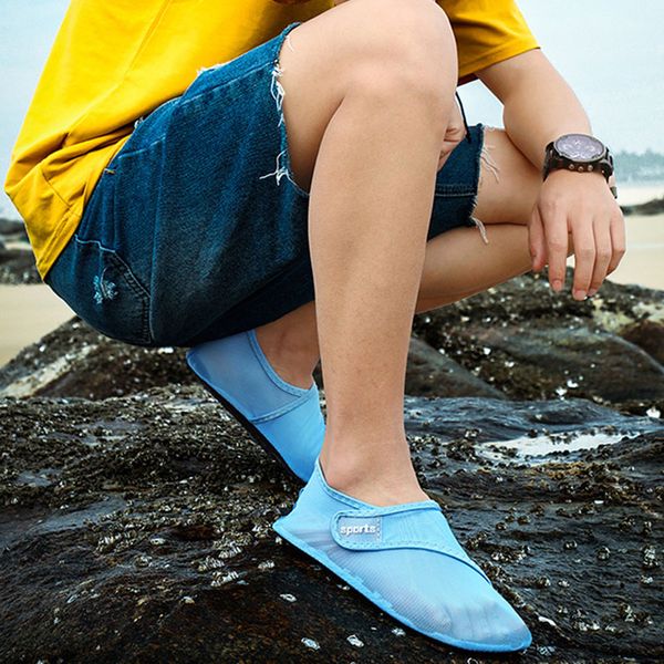 

selling men women barefoot water shoes quick-dry summer beach adjustable mesh swim socks -b5, Black