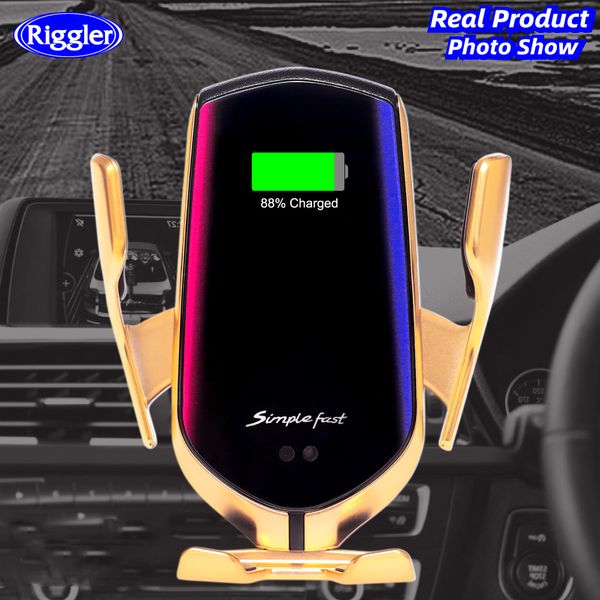 

cargador inalÃ¡mbrico automÃ¡tico de 10w para coche tipo c para huawei mate30 pro para samsung s10 + qi soporte de telÃ©fono de inducciÃ³n