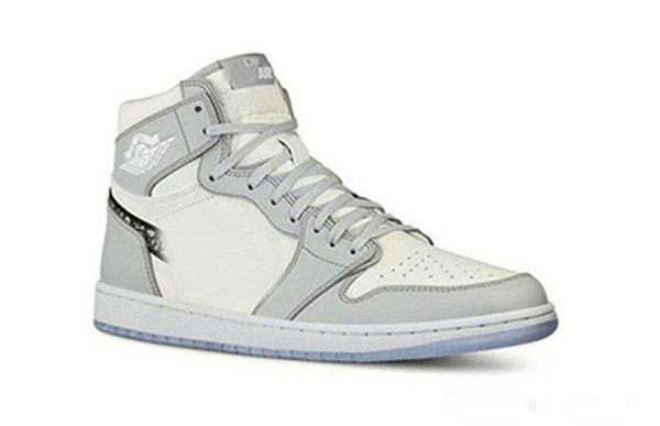

2019 new arrival 1 high og brand 1s basketball shoes man woman white grey black sport sneaker