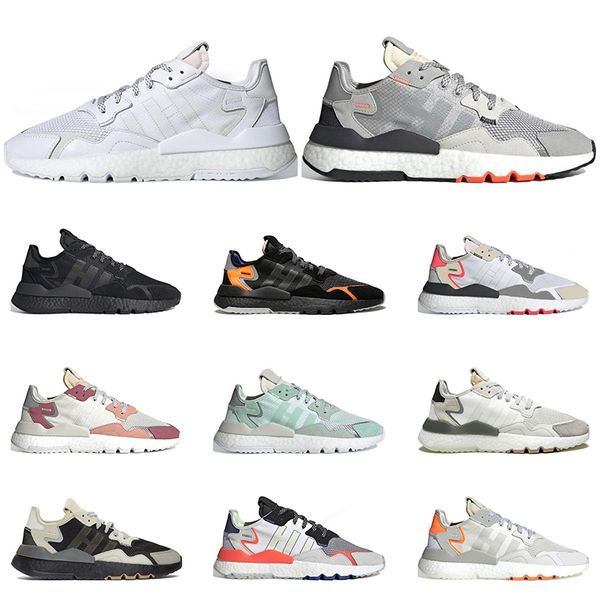 

2020 nite jogger men women running shoes triple white grey pack ice mint carbon cloud white trainers sneakers sports size 36-45, White;red