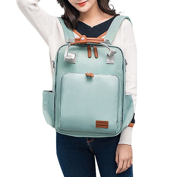 

ocardian backpack fashion women multi-functional large mommy bag zipper solid print leather backpack dropship a26