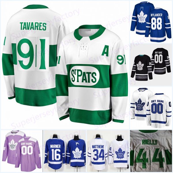 

New Toronto Maple Leafs Jersey 91 John Hockey Jerseys Tavares 97 Connor McDavid Men 34 Auston Matthew 16 Mitchell Marner 29 laine Women Kids