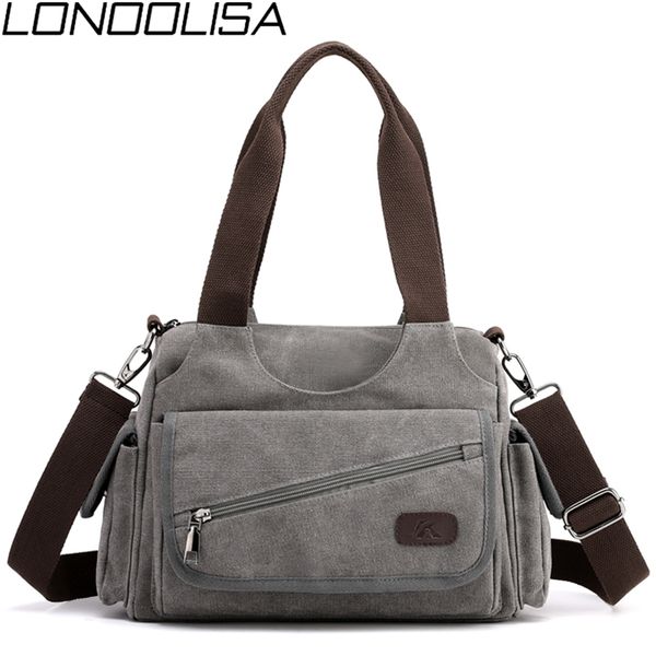 

casual preppy style canvas ladies hand bag large capacity travel crossbody bags for women retro simple women shoulder bags