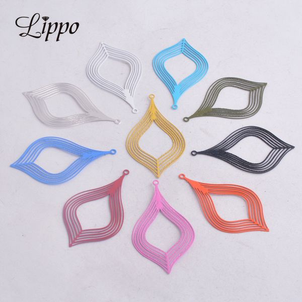 

50pcs ab4426 22*39mm line shape charms filigree articles pendants diy jewelry parts, Bronze;silver