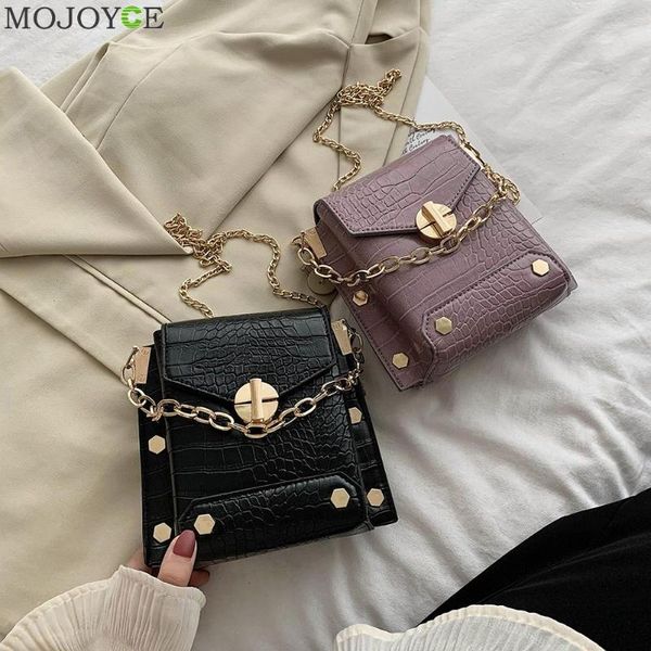 

аллигатор кожи crossbody сумки женщины beads заклепка цепи элегантный crossbody мешок плеча цепи малого плеча сумки