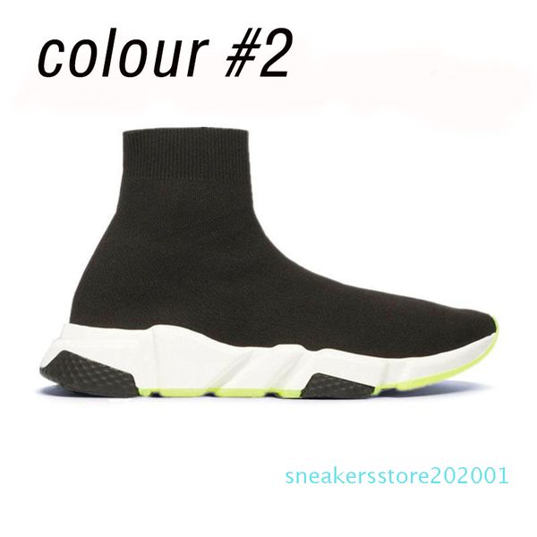 

2020 speed trainer socks shoes for men women triple black white red casual shoes fashion designer sneakers ankle s01