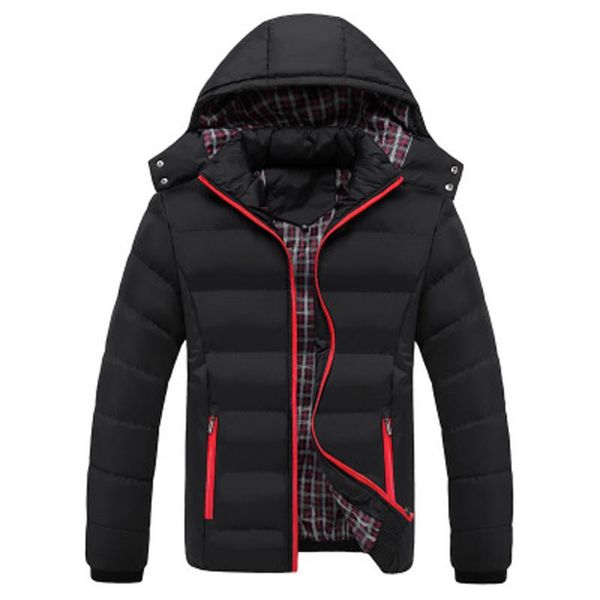 Plus Size XXXXXL Uomini di Marca Giacca Invernale Nera Cappotti Maschili Caldi Moda Uomini Termici Spessi Parka Casual Parka Hombre Invierno