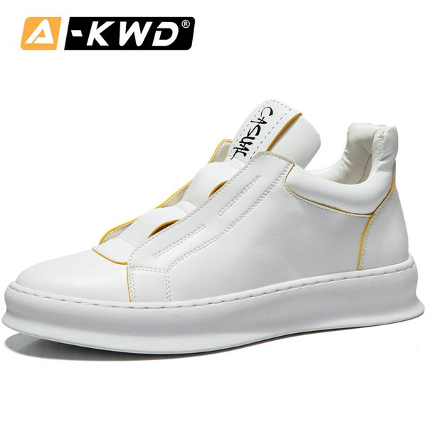 

fashion shoes 2019 autumn causal mens leather shoes black high korean sneakers mens wear-resistent chaussure homme sport 43