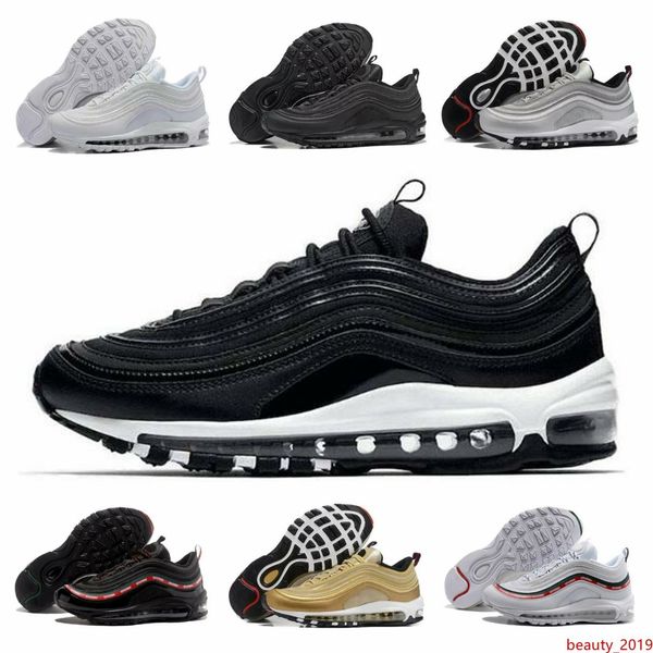 

men running shoes women sports trainers s og triple black metallic gold silver bullet white 3m classical outdoor sneakers with 2020