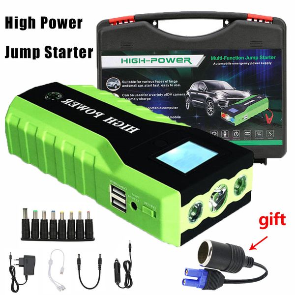 

high power 89800mah emergency car jump starter multifunction charger battery power bank pack buster 12v starting device