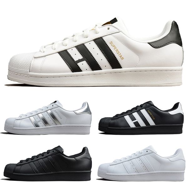 

Superstar Women Men Casual Shoes White Black Green Silver Superstars 80s Pride Super Star Flat Designer Trainer Sport Sneakers Size 36-44