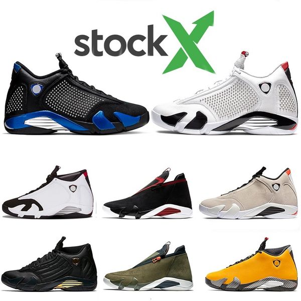 

stock x dmp 14s 14 mens basketball shoes varsity royal university red candy cane xvi men sports trainers designer sneakers, Black