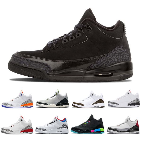 

2019 black cat iii knicks rivals men basketball shoes unc mocha chlorophyll varsity red katrina tinker white cement sports sneakers 41-47