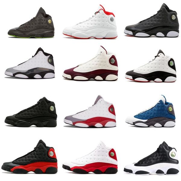 

with box 13s 13 men women basketball shoes air navy blue chicago black cat dmp barons he got game j13 retro sneakers