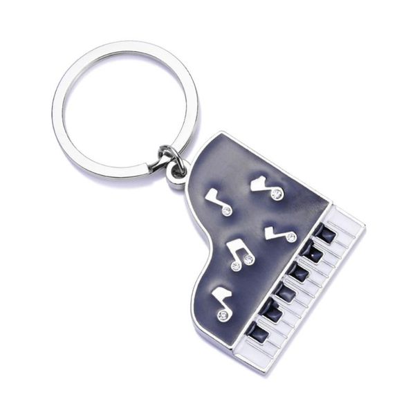 

decorative universal organizer small piano pendant accessories metal gifts travel souvenir key chain, Silver